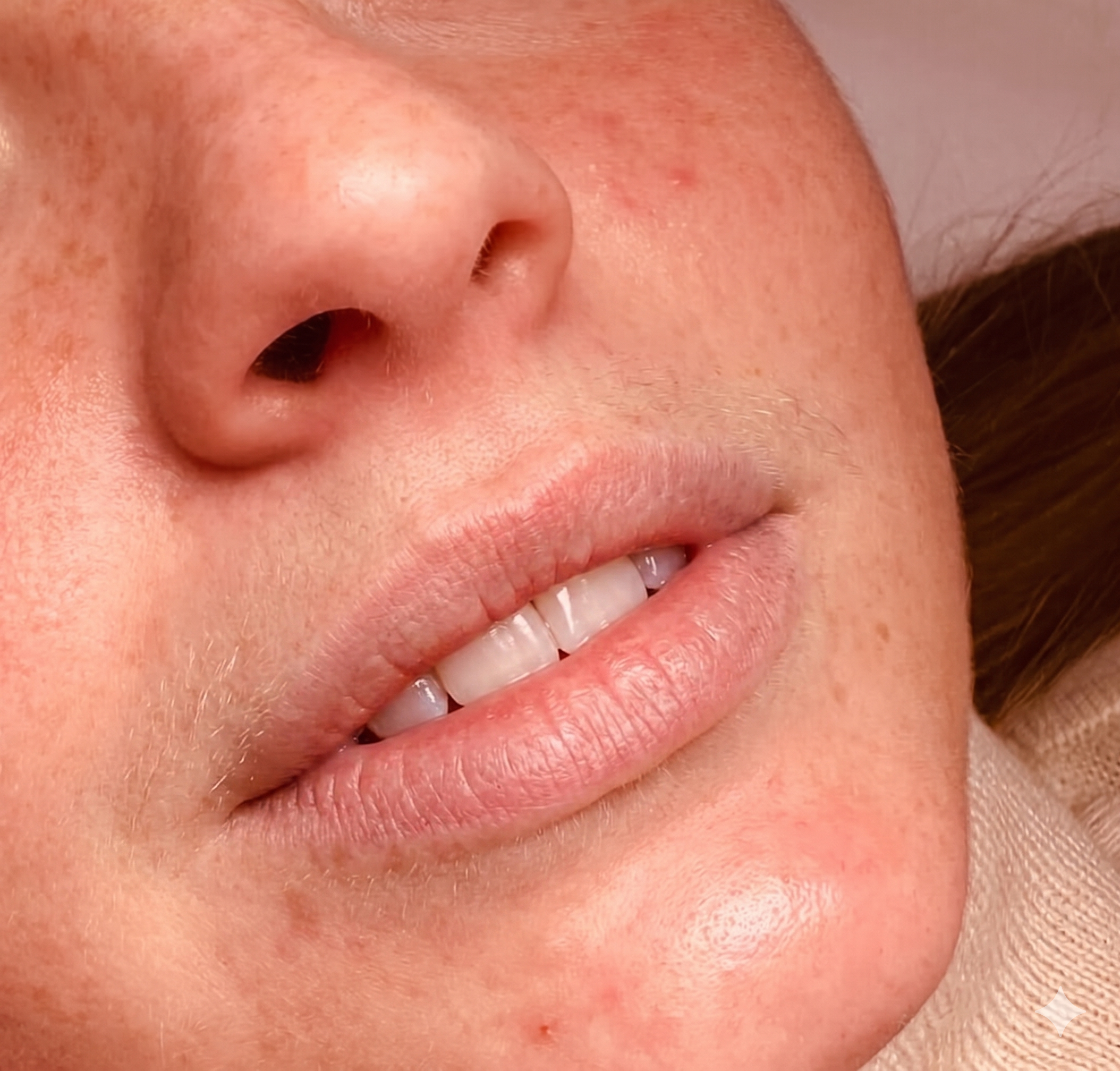 Before Russian lips treatment